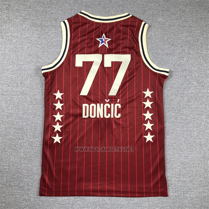 Camiseta Nino All Star 2024 Dallas Mavericks Luka Doncic NO 77 Rojo